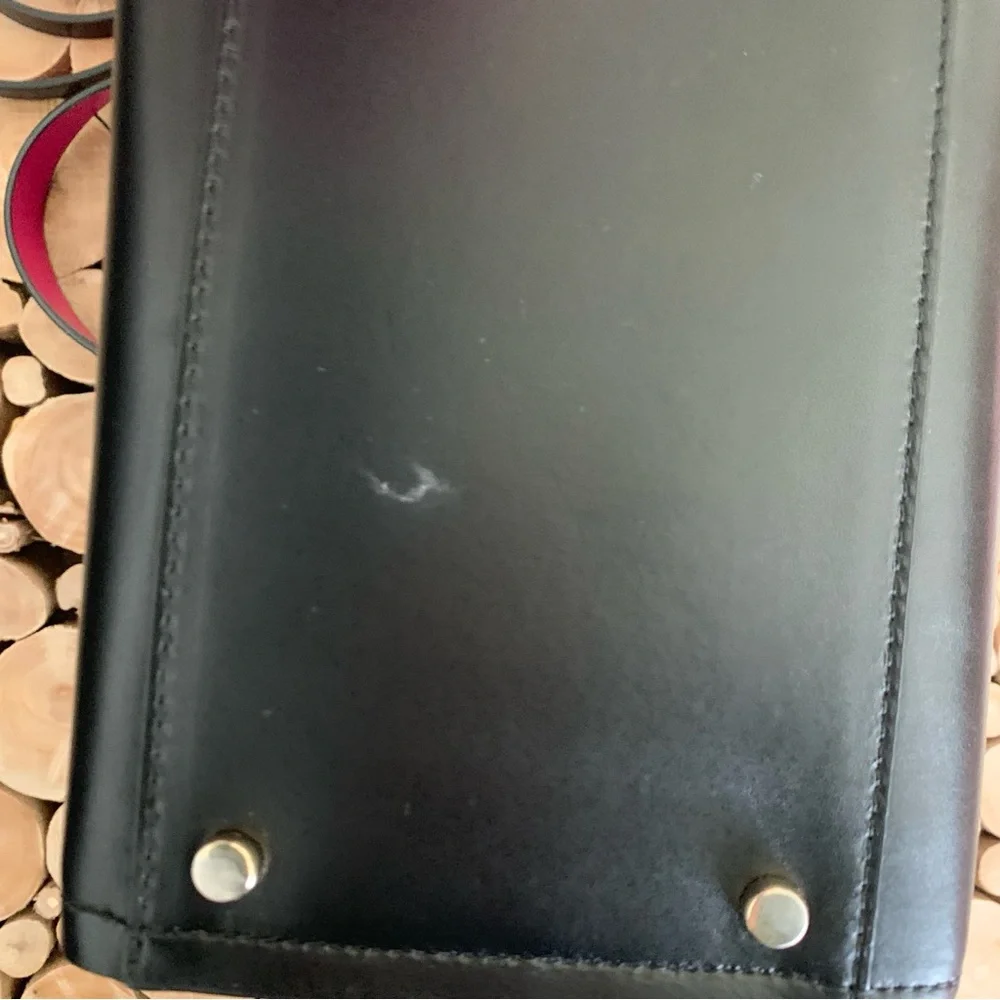 Kate Spade Black Sweetheart Pink Kyra Arbour Hill Leather Tote Bag - Picture 14 of 14